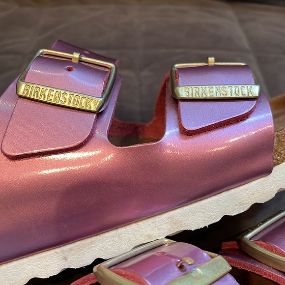 Birkenstock Womens Arizona SFB Fashion Rose Leather SUPER NICE!!! Sz 37 Womens 7 - Picture 16 of 16